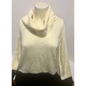 Women’s Calvin Klein Cream/Black Sweater SZ L/ XL